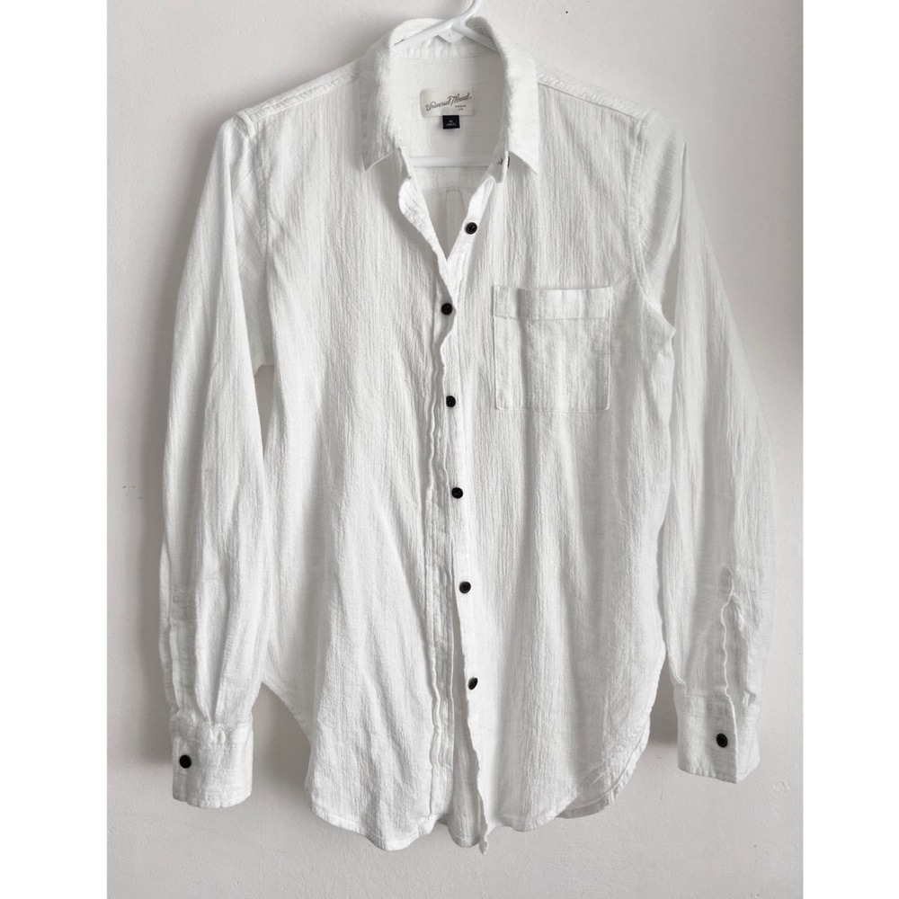 Linen-Like White Blouse